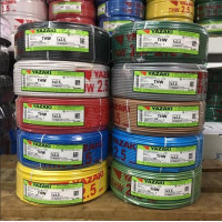 ราคา สายไฟ THW 2.5 sq.mm. ยาซากิ YAZAKI 100 เมตร สายแข็ง แกนเดียว ทองแดง มี 10 สี น้ำเงิน (12302758)