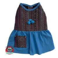 ราคา Annymalls เสื้อสุนัข เสื้อแมว เสื้อเด็กดอยหมาแมว ลายชาวเขาสีฟ้า (กระโปรง) ไซส์ 7 รอบอก 26" (12341693)