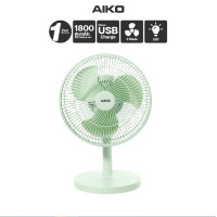 ราคา AIKO รุ่น KN-L5202BA สีเขียว พัดลมชาร์จไฟ ฟังก์ชั่นโคมไฟ ใบพัด 12 นิ้ว ส่าย เขียว (12355691)