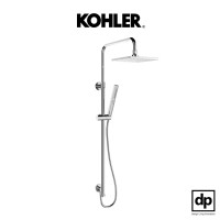 ราคา KOHLER ชุดฝักบัวก้านแข็งแบบทำมุม 90 องศา พร้อมหัวฝักบัวก้านแข็งแบบทรงสี่เหลี่ยมและฝักบัวสายอ่อน สีโครเมี่ยม (12318018)