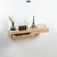 ราคา FASTTECT ชั้นวางของติดผนัง มินิมอล 2 ลิ้นชัก กว้าง 24 x ยาว 100 ซม. เมเปิ้ล (12311765)