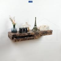 ราคา FASTTECT ชั้นวางของติดผนัง มินิมอล 2 ลิ้นชัก กว้าง 24 x ยาว 100 ซม. หินอ่อนน้ำตาล (12311773)