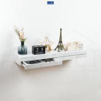 ราคา FASTTECT ชั้นวางของติดผนัง มินิมอล 2 ลิ้นชัก กว้าง 24 x ยาว 100 ซม. หินอ่อนขาว (12311771)