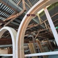 ราคา วงกบประตูโค้งไม้เนื้อแข็งเกรดดี 80x200 ซม. บังใบใส่ประตูมีธรณี (12339926)