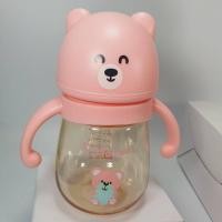 ราคา Famedขวดนมสีชา PPSU little bear คอกว้าง 8ออนซ์ พร้อมแขนจับ และจุกนม หมีชมพู,จุกนมไซส์ S (12338360)