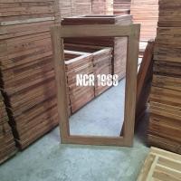 ราคา NCR1988 หน้าต่างไม้สัก ลายกรอบ กว้าง 50,60,70 ซม. สูง 100,110,120,150 ซม. 70x110 cm. (12295257)