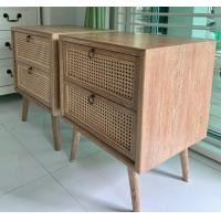 ราคา daohandmade ตู้ข้างเตียง หรือวางของ แต่งหวาย โทนสีเสี้ยนขาว **ราคาต่อชิ้น** ขนาด 40*50*60cm (12328621)