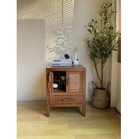 ราคา decorme.offiicial ตู้ข้างเตียงไม้สักเก่า หน้าบานหวาย 40*40*45 (12338610)