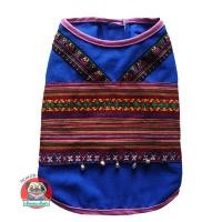 ราคา Annymalls เสื้อสุนัข แมว แบบพื้นเมืองสีฟ้าเข้ม ไซส์ 1 รอบอก 12" (12341688)
