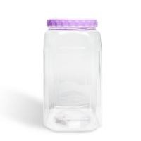 ราคา INNOPACK โหลพลาสติกทรงเหลี่ยมใหญ่ ฝาแบน โหล PET ขนาด 3000ml. ม่วงพาสเทล แพ็ค 6 ชิ้น (12310727)