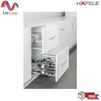 ราคา (Hafele) ชุดตะแกรงดึง แบบดึงหน้าบานสำหรับตู้ขนาด 400-900 มม. มี 6 Size 600 มม. (12310850)