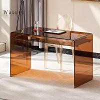 ราคา Wuxury Furniture โต๊ะกระจก มินิมอล โต๊ะเสริมสวย โต๊ะคอมพิวเตอร์ วัสดุกระจกนิรภัย tempered glass เกรด 3C ส่งฟรี 80*50*75 cm (12359501)
