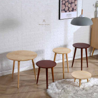 ราคา Wood Slash โต๊ะข้างเตียง โต๊ะกาแฟ โต๊ะกลาง รุ่น Chiki ไม้ยางพารา 75x75x47cm ขนาดกลาง สีเข้ม (12372403)