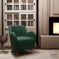ราคา CHIC REPUBLIC NOAH/1 1 Seater Sofa โซฟา 1 ที่นั่ง 1 ที่นั่ง เขียวเข้ม/ทอง (12373196)