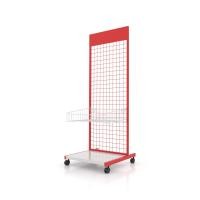 ราคา Kefva สแตนโชว์สินค้า มีล้อ รุ่นตะกร้า+แผ่นฐาน ขนาด 60x150 cm ตะแกรงแขวนของขาย ตาข่ายแขวน ชั้นแขวนโชว์สินค้า ชั้นแขวนฮุก สีแดง (12386106)