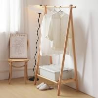 ราคา haru home ราวแขวนผ้าไม้บีช พร้อมชั้นวางของ wd001 (12378953)