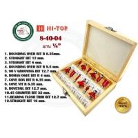 ราคา HI-TOP ชุดดอกเราท์เตอร์ 12 ตัว / ชุด เลือกขนาดได้ 1/2" และ 1/4" ดอกเราท์เตอร์ชุด ดอกเร้าเตอร์ 8-40-04 แกนเล็ก 1/4 (12388471)