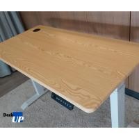 ราคา Desk Up โต๊ะปรับระดับ โต๊ะทำงาน เพื่อสุขภาพ ergonomic desk มี usb ชาร์จมือถือ Light Maple 120x60CM. (12382154)
