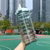 ราคา Home & décor กระบอกน้ำ ขวดน้ำขนาดใหญ่ 2ลิตร พร้อมหลอด มีมาตรบอกระดับน้ำ ขวดน้ำพกพา กระบอกน้ำ 2L - เขียว (12382207)