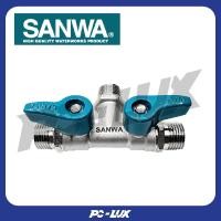 ราคา sanwa มินิบอลวาล์ว 3 ทาง 2 วาล์ว (ผผผ) 1/2 นิ้ว รุ่น bv15 3w2v b100 (12398927)