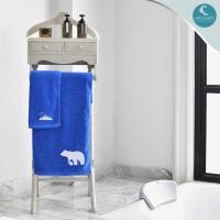 ราคา LOFTYSOFT ผ้าเช็ดตัว ผ้าขนหนูเช็ดตัว ผ้าเช็ดตัวโรงแรม Organic Cotton100% นำเข้าจาก USA North Pole - Blue Full Set (2 ผืน) (12395852)