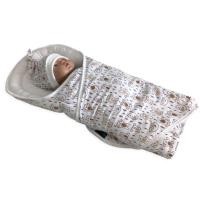 ราคา Palm&Pond ผ้าห่อตัวสำเร็จรูป เบาะอุ้มทารก 100% Cotton แถมหมวกเด็กอ่อน หมีน้ำตาล (12418022)