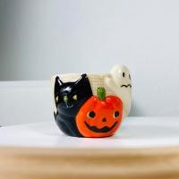 ราคา Dish.is.ceramics ถ้วยจิ๋ว แก้วจิ๋ว ถ้วยการ์ตูน ฮาโลวีน คริสมาสต์ ลายน่ารัก แมวดำฟักทอง (12375309)