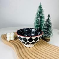ราคา Dish.is.ceramics Colorful bowl ถ้วย ถ้วยซุป สีสันสดใส ลายญี่ปุ่น ขนาด4.5นิ้ว ชามขาวลายดำ4.6*2.5 (12375445)
