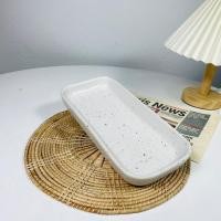 ราคา Dish.is.ceramics จานเปล ลายหินอ่อน เซรามิค สีดำจุดขาว สีขาวจุดดำ ขาว (12375519)