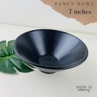 ราคา Dish.is.ceramics Black shiny set ชุดเข้าเซ็ท จานชามสีดำเงา เล่นแสง จานญี่ปุ่น ชามญี่ปุ่น ชามราเม็ง 7x3” (12375616)