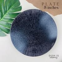 ราคา Dish.is.ceramics Black shiny set ชุดเข้าเซ็ท จานชามสีดำเงา เล่นแสง จานญี่ปุ่น ชามญี่ปุ่น จานลายเส้น 8” (12375621)