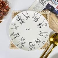ราคา Dish.is.ceramics Alphabet collection จานมินิมอล จานตัวอักษร สีดำภาษาฝรั่งเศส สไตล์คาเฟ่ ขนาด8นิ้ว แมว (12375778)