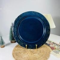 ราคา Dish.is.ceramics จาน11.5นิ้ว สีน้ำเงิน เขียว ลายโบราณ เซรามิค จานสีน้ำเงิน (12376005)