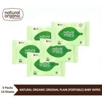 ราคา little you & me natural organic, original plain baby wipe (portable, 10 sheets*5) ทิชชูเปียกออแกนิค (12385329)