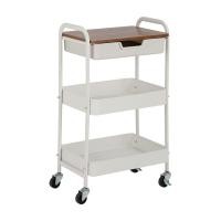 ราคา INDEX HOME ชั้นวางของ 3 ชั้น+ล้อ รุ่นอาบิเกล สีขาว/ธรรมชาติ (12395260)