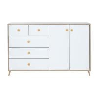 ราคา index living mall official store ตู้ 2 บานเปิด 5 ลิ้นชัก รุ่นออร์คิด - สีธรรมชาติ/ขาว (12382100)