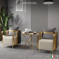 ราคา Wuxury Furniture โซฟา 1 ที่นั่ง เก้าอี้โซฟา อามแชร์ สไตล์Luxury สวยหรู ส่งฟรี เบจขาว (12385820)