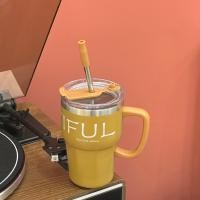 ราคา Jumper Kids แก้วเก็บความเย็น แก้วสแตนเลส แบบมีด้ามจับ แก้วกาแฟ พร้อมหลอด ขนาด 600ml.ใส่ได้ทั้งร้อนและเย็น ปลอดสารพิษ น้ำตาล Beautiful (12329425)