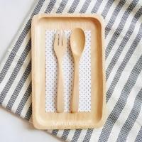 ราคา Katerine Space ช้อนส้อมไม้แท้ ขนาด 15ซม. (ช้อนส้อมขนาดกลาง) ช้อน+ส้อม 15cm. (12332479)