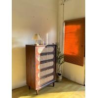 ราคา decorme.official ตู้ไม้สักเก่าลินชัก 5 ชั้น หน้าหวาย 40*70*115 (12338649)