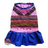 ราคา Annymalls เสื้อไทยพื้นเมืองสุนัข แมว สีฟ้าเข้ม/ชมพู (กระโปรง) ไซส์ 3 รอบอก 16" (12341754)