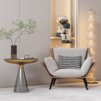 ราคา shirafurniture - เก้าอี้อาร์มแชร์ผ้าฝ้ายเบาะหนัง สไตล์นอร์ติก (12316526)