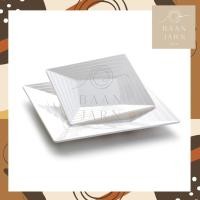 ราคา Baan Jarn จานอาหาร สี่เหลี่ยม ใส่ข้าว อาหารตามสั่ง เมลามีน สีขาว สวย หนา คุณภาพดี white melamine plate JMC177 : 10 นิ้ว (12427348)