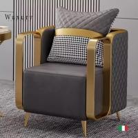 ราคา Wuxury Furniture โซฟา 1 ที่นั่ง เก้าอี้โซฟา อามแชร์ สไตล์Luxury สวยหรู ส่งฟรี เทาเข้ม (12385821)