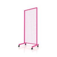 ราคา Kefva ชั้นแขวนสินค้า รุ่นมีล้อ ลวด 3 มม. ชั้นแขวนฮุก แผงโชว์ ตะแกรงแขวนของขาย สแตนโชว์ ราวห้อยสินค้า สีชมพู 70x120 cm (12385936)