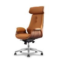 ราคา BUNISE Leather Chair เก้าอี้บอส เก้าอี้หนังแท้ เก้าอี้คอมพิวเตอร์ หลังสูง เก้าอี้ หรูหรา orange (12402063)