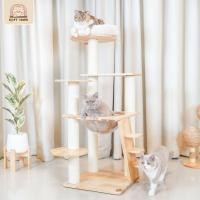 ราคา soft paws คอนโดแมว บ้านแมว พร้อมของเล่นที่ลับเล็บ ไม้ยางพาราไทยเกรด aa - sunday (12381303)