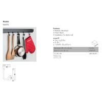 ราคา HAFELE อุปกรณ์ครัว ติดพนัง 495.34.810 495.34.812 495.34.814 495.34.815 495.34.818 ชั้นวางของ 495.34.815 (5ตะขอ) (12391609)