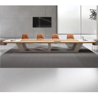 ราคา High-tech-bed Furniture โต๊ะประชุม โต๊ะประชุม 10 ที่นั่ง โต๊ะประชุมขาเหล็ก โต๊ะประชุม 16 ที่นั่ง รุ่น CFT-05 240cm+เก้าอี้6 (12405850)