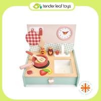 ราคา Tender Leaf Toys ของเล่นไม้ ชุดครัวเด็ก ของเล่นบทบาทสมมติ ชุดครัวพกพาหรรษา Kitchenette Normal (12331423)